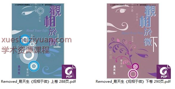 易天生《观相于微》PDF文档上下2册，上288页，下290页Y插图