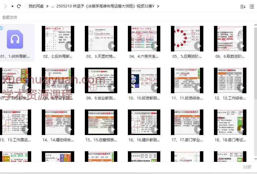 林涵予《决策学高维‮局布‬运筹大师班》视频32集Y插图