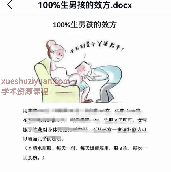 100％生男药方插图