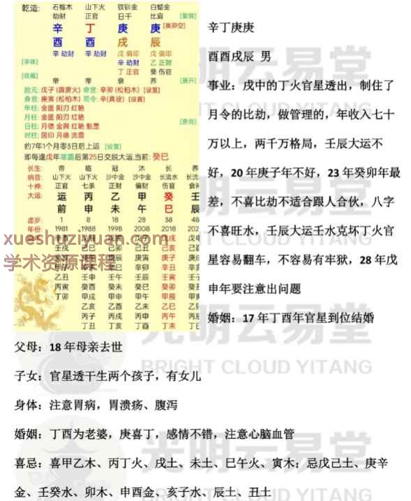 2025年5月12日上午云易直播青雲青云老师八字实战断命PDF文档17页Y插图
