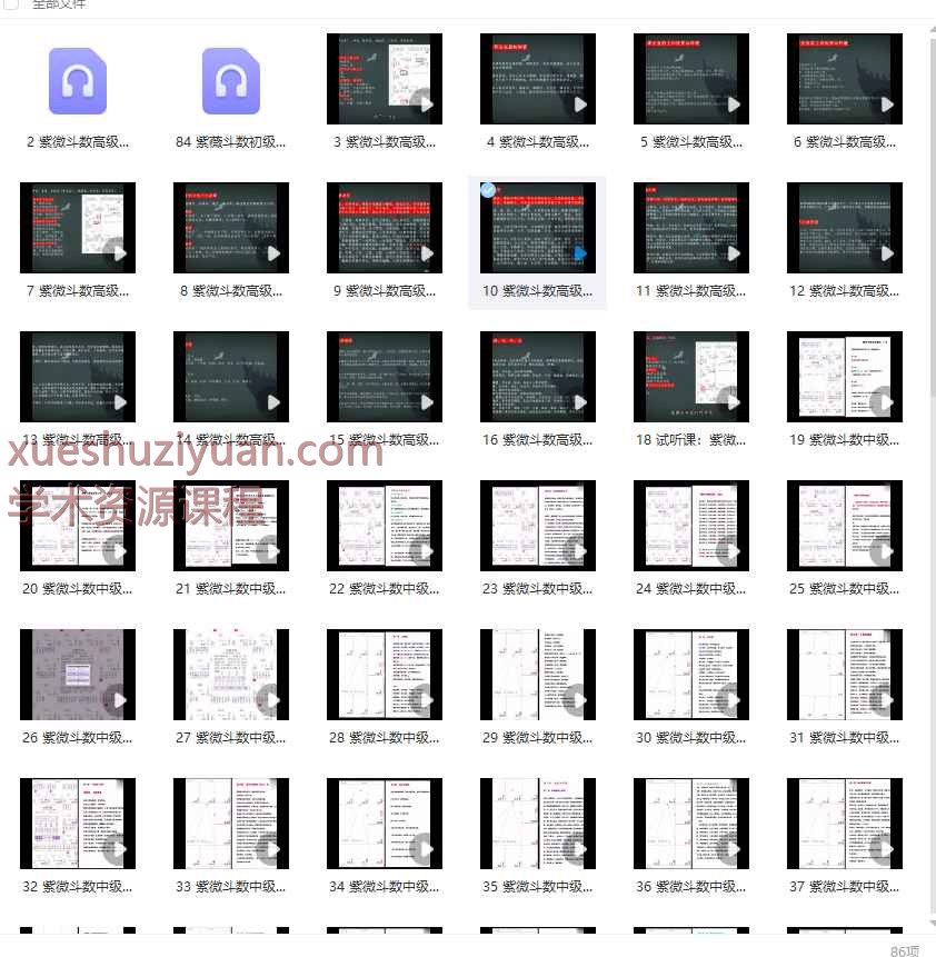 2506227 巢谷师兄《三合派紫微斗数初级、中级、高级线上课程》3套合集 总86集视频Y（序号从2开始排的，整体集数是对的）插图