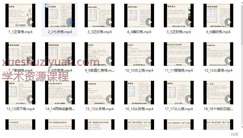龙诗雅最新《八字命理高级班》教学视频59集Y插图