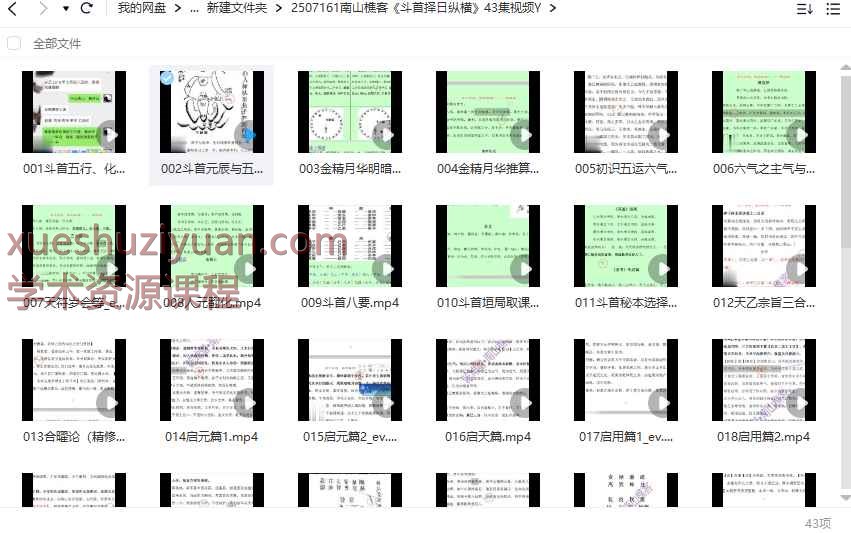 南山樵客《斗首择日纵横》43集视频Y插图