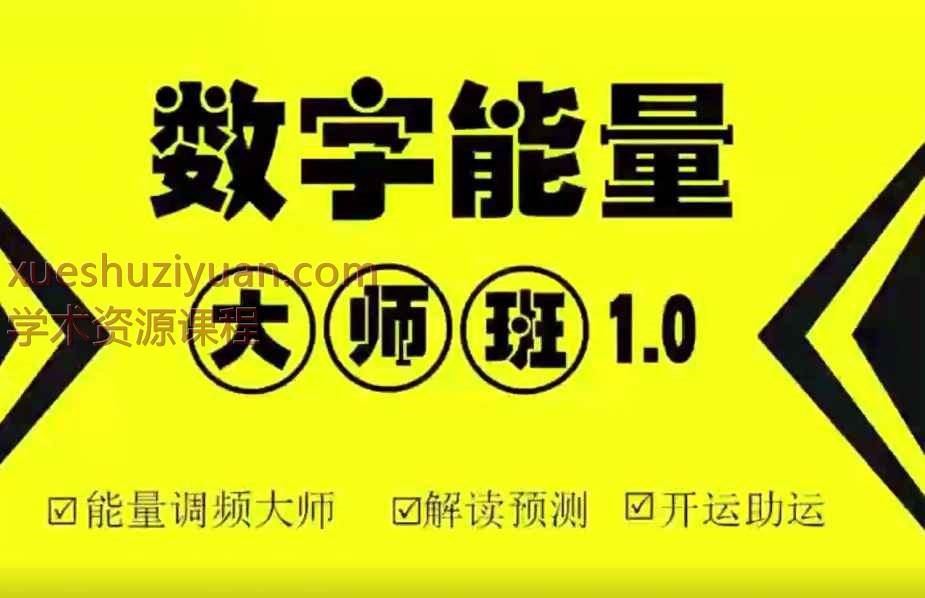数字调频能量大师班50集视频 ：一站式解锁八星、解读、配号、化解、流年等Y插图