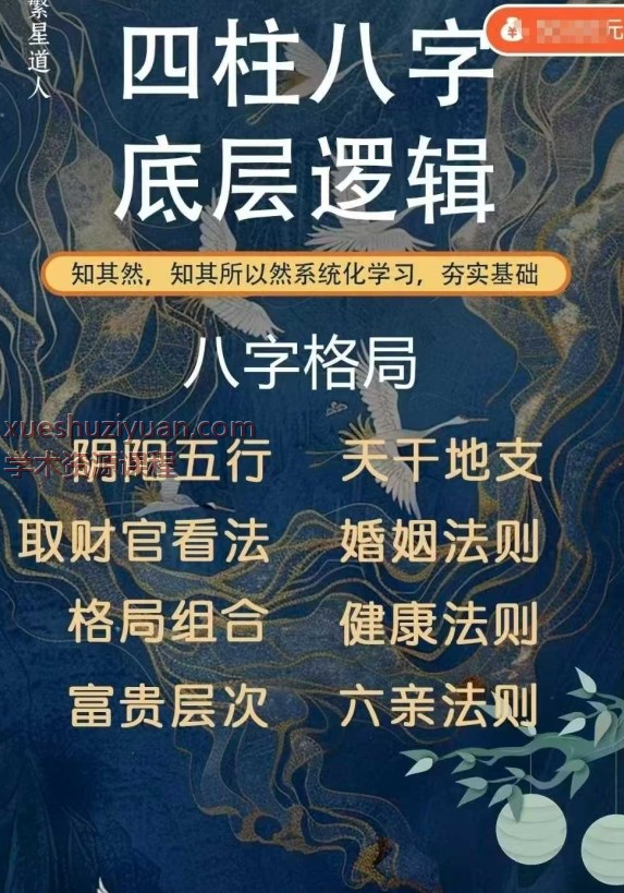 繁星道人四柱八字底层逻辑16集视频课Y插图