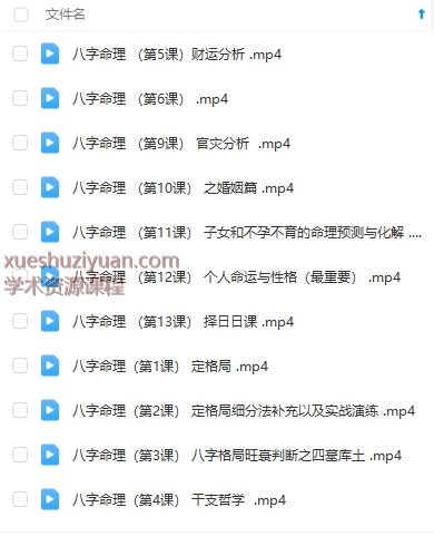 250866王镜贺八字命理线上班，26集视频Y插图