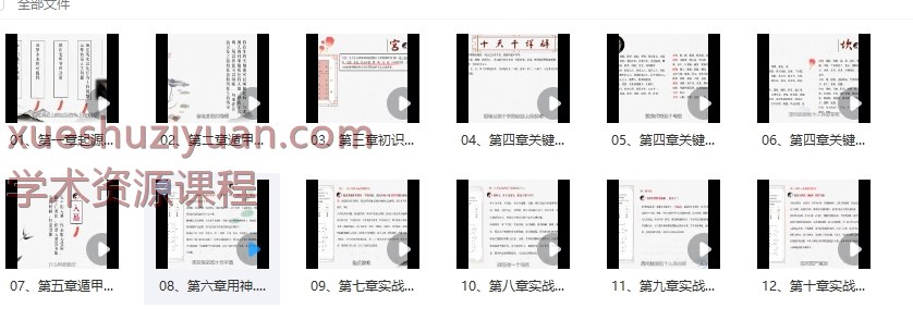 庚子老师从入门到精通零基础阴盘奇门课程12集视频Y插图