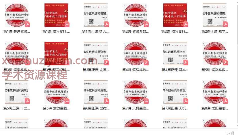 周宣易紫微斗数乙巳年系统师资班 视频音频55集+课件57本Y插图1