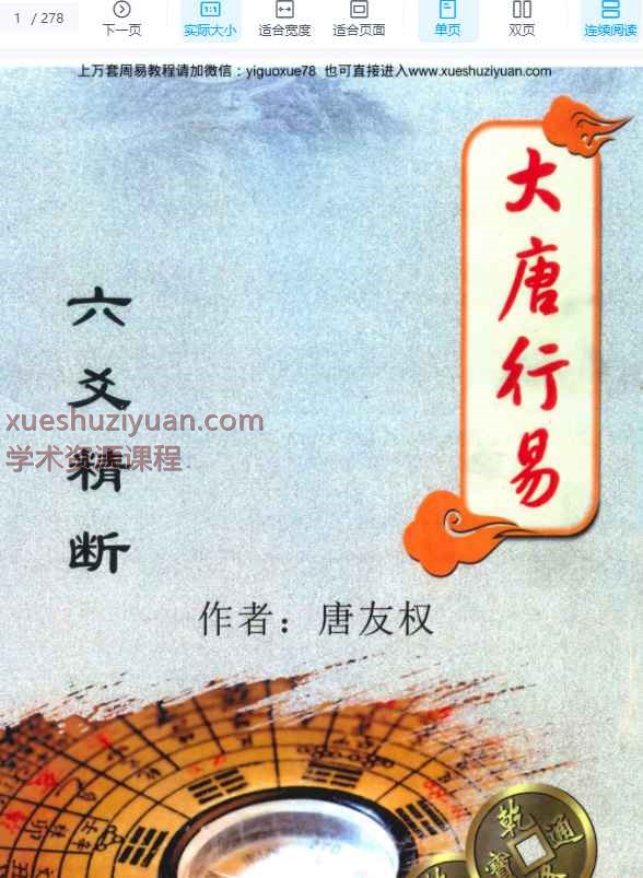 大唐行易唐友权六爻精断PDF文档278页Y插图