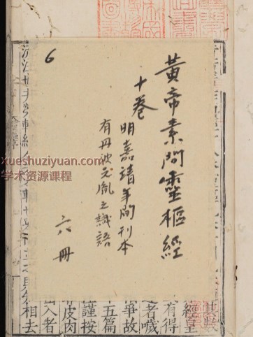 黄帝素问灵枢经.12卷.宋史崧校释.明嘉靖时期刊本.pdf插图1