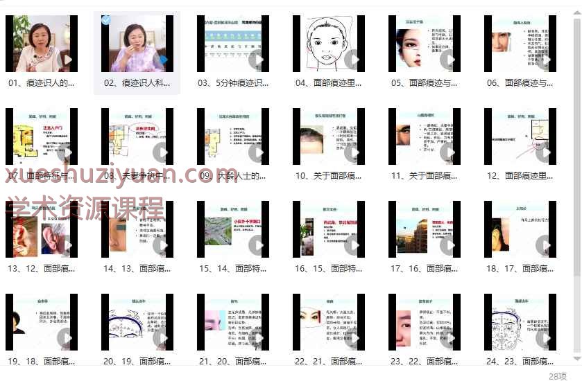 2508207何曼宁面相痕迹识人文化课28集视频Y插图