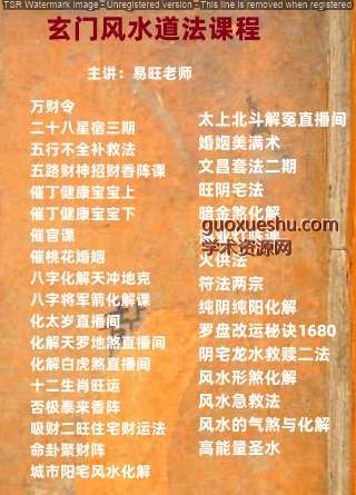 《玄门风水道法》绝技课程33集视频插图